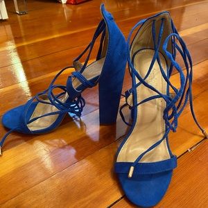 Charlotte Russe blue lace up heels
